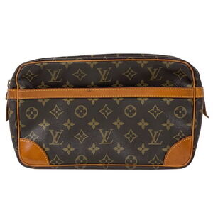 Louis Vuitton Compigne Clutch Bag Monogram Brown